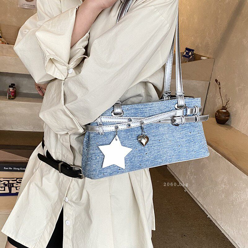 Women's Denim Simple Spring Underarm Commuter Niche Women's Shoulder Bag