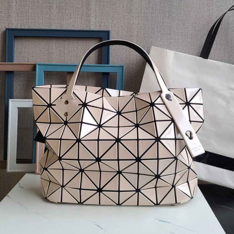 Women's Spring Rock Geometric Rhombus Fashion Large Capacity Frosted Women's Shoulder Bag