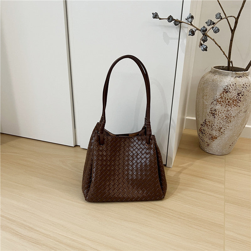 Women's Cabinet Korean Style Minority Fashion Parachute Portable Vegetable Basket Woven Leisure Backpack