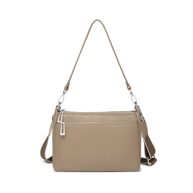 Women's First Layer Cowhide Fashion Leather High-grade Small Square Bag