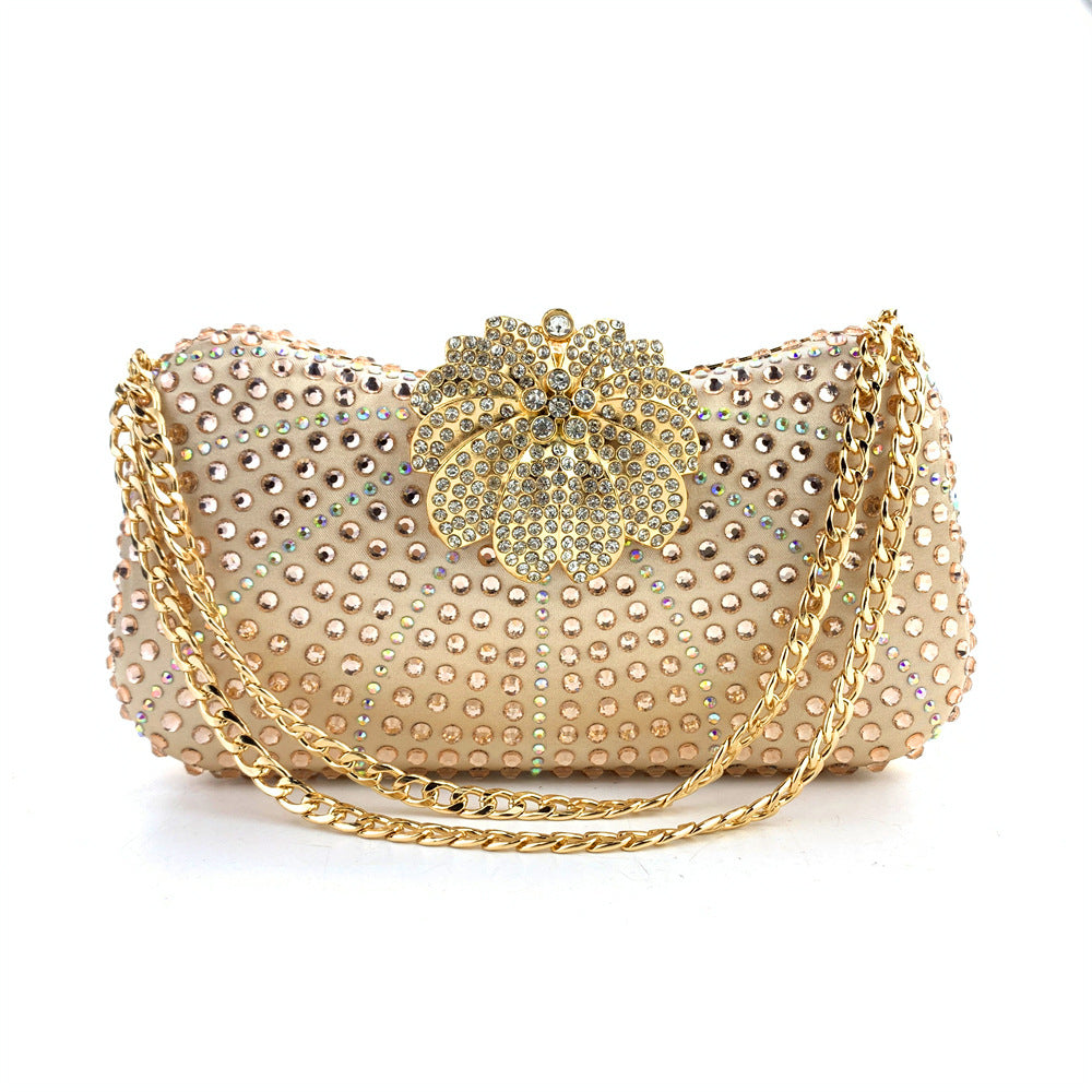 Women's Light Luxury Fashion Rhinestone Portable Chain Dress Bags