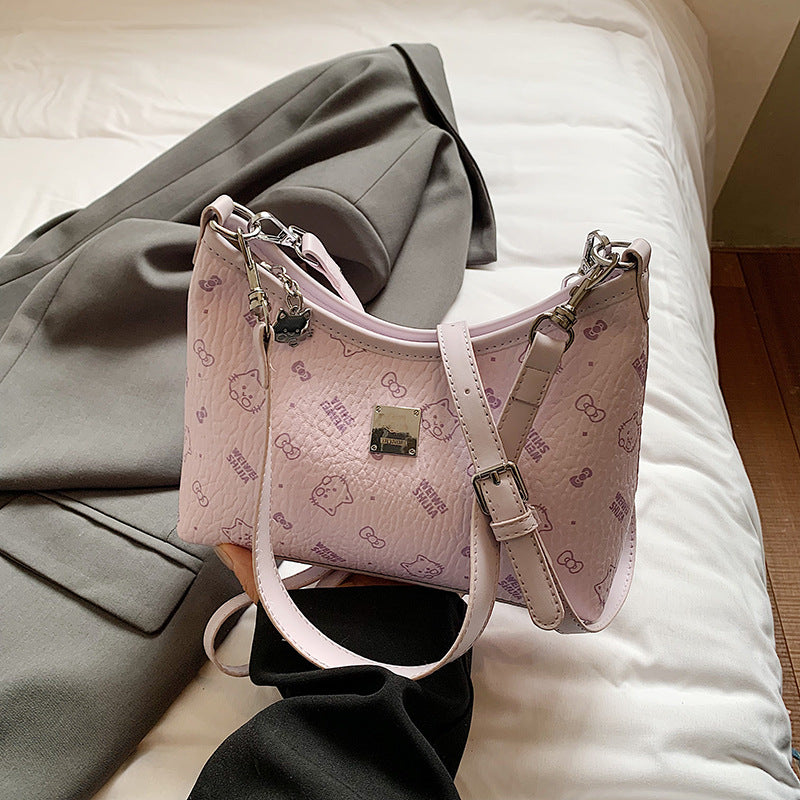 High-grade Underarm Female Niche Cartoon Cat Bags