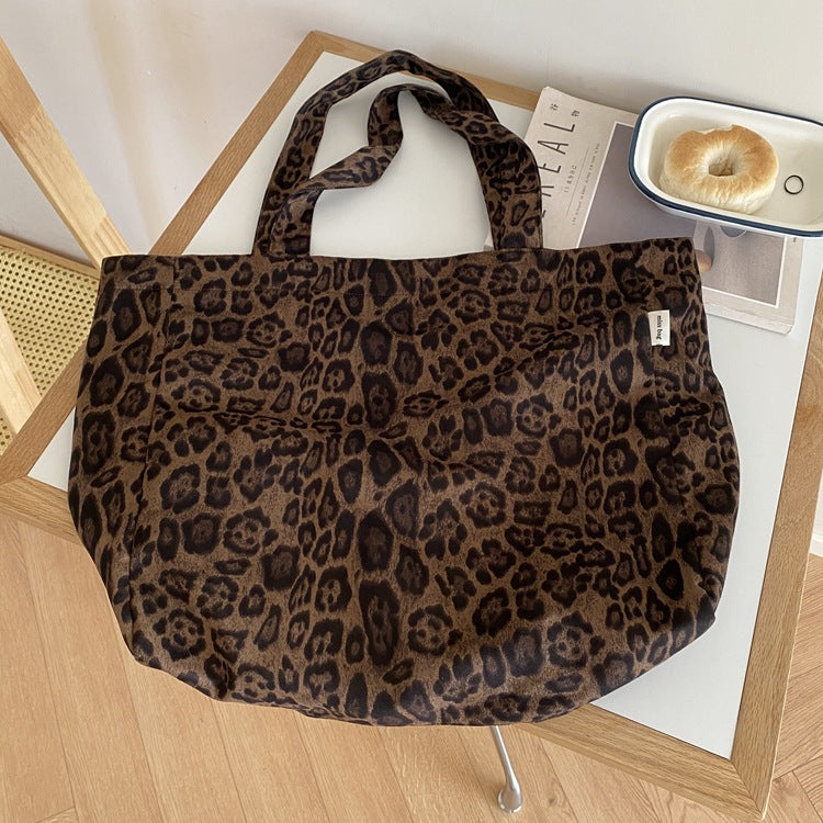 Women's Leopard Print Large Capacity Fashion Commuter Women's Shoulder Bag