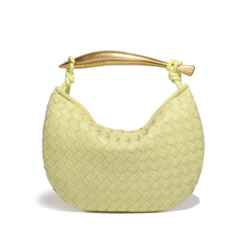 Women's High-grade Sardine Fashionable Hand-woven Dumpling Simple Handbags