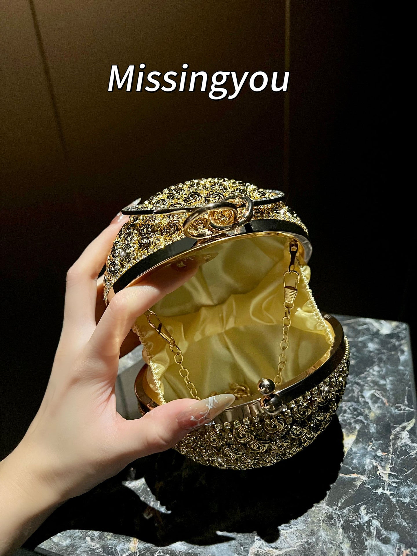 Women's Fashion Ball Banquet Diamond Tassel Clutch Handbags