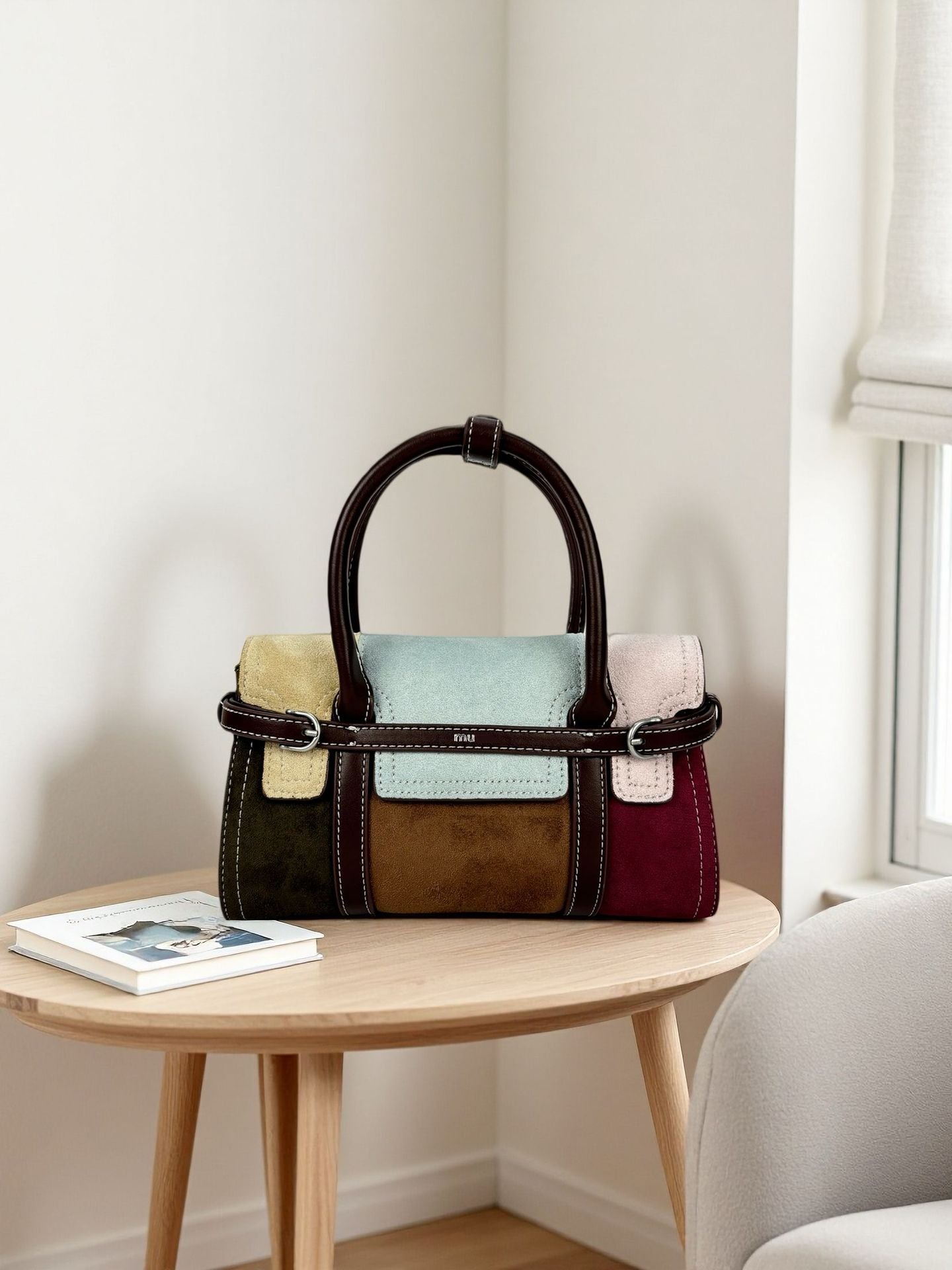 Color Matching Portable Flannel Female Minority Women's Messenger Bag