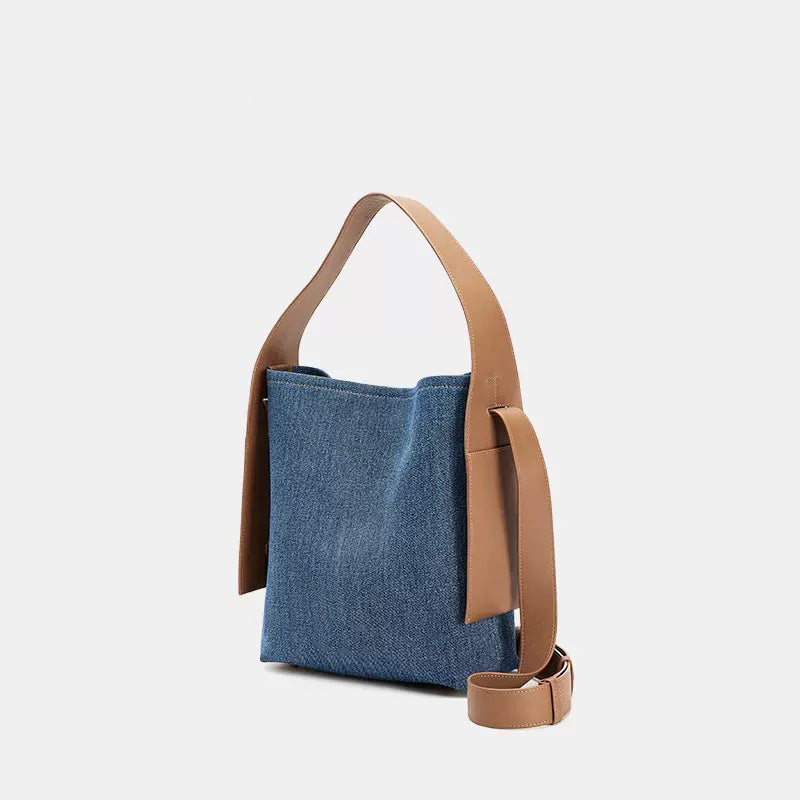 One Genuine Leather Hanging Ear Big Women's Shoulder Bag