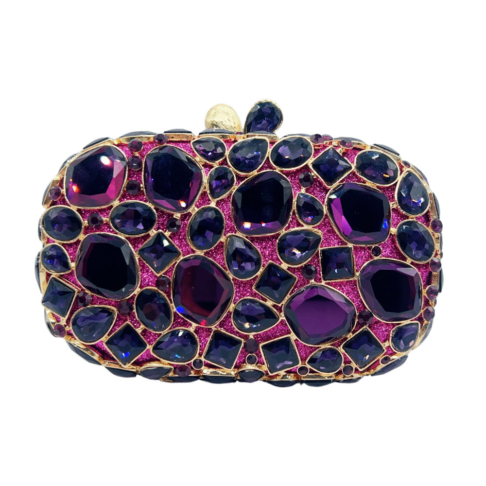 Women's Glass Diamond Drill Banquet Clutch Dinner Bag