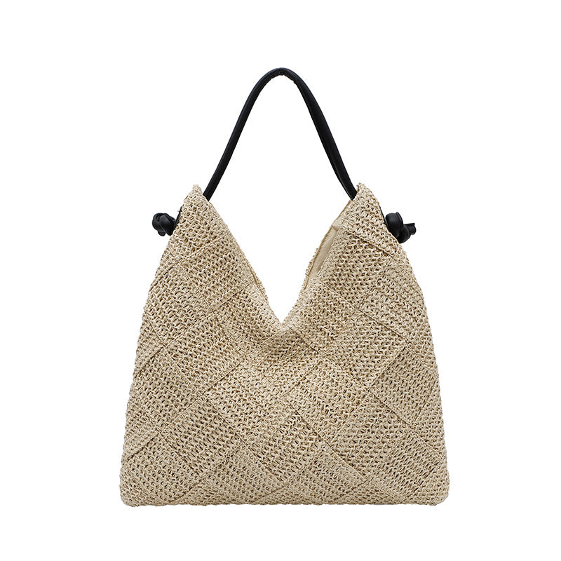 Women's Straw Hand-woven Idle Style Portable Seaside Holiday Fashion Women's Shoulder Bag