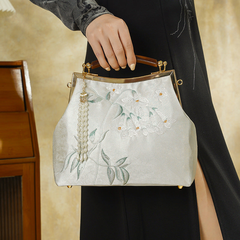 Embroidered Bamboo National Style Cheongsam High Quality Handbags