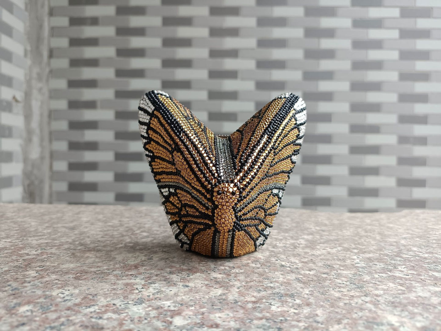 Butterfly Bottoming Drill Clutch Party Banquet Dinner Bag