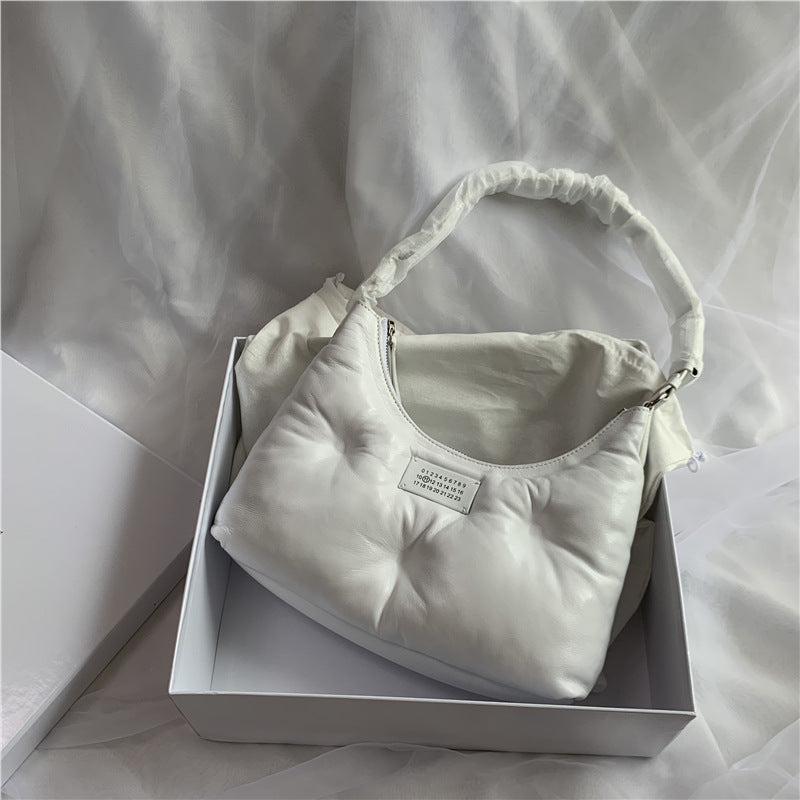 Style Sheepskin One Clouds Size Underarm Women's Handbag