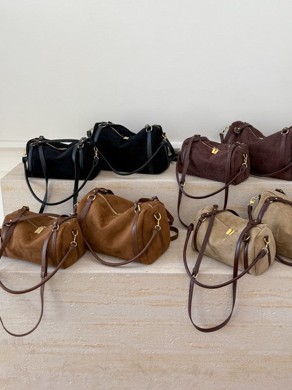 Super Popular Suede Boston Winter Korean Style Bags