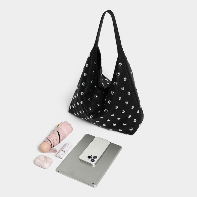 Rivet Portable Underarm Trendy Personality Motorcycle Handbags