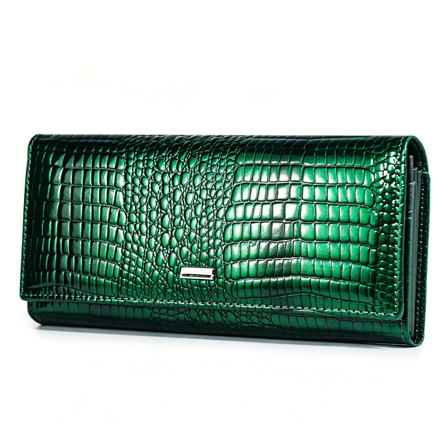 Women's Genuine Leather Magnetic Snap Multifunctional Large Capacity First Layer Long Ladies Wallet