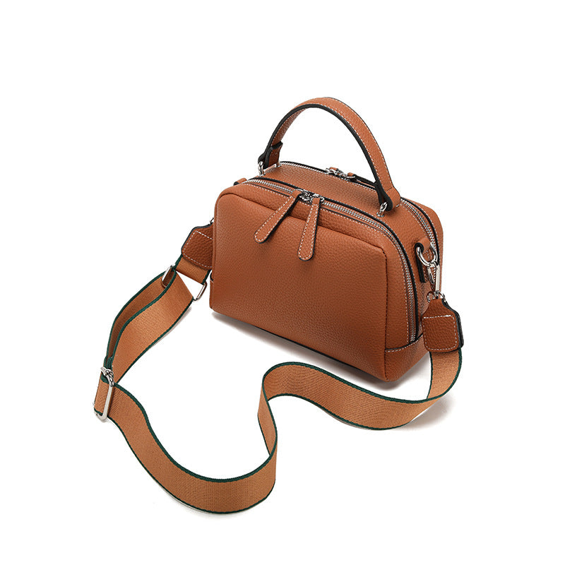 Women's Fashion Authentic Leather Tactile Feel Boston Women's Messenger Bag