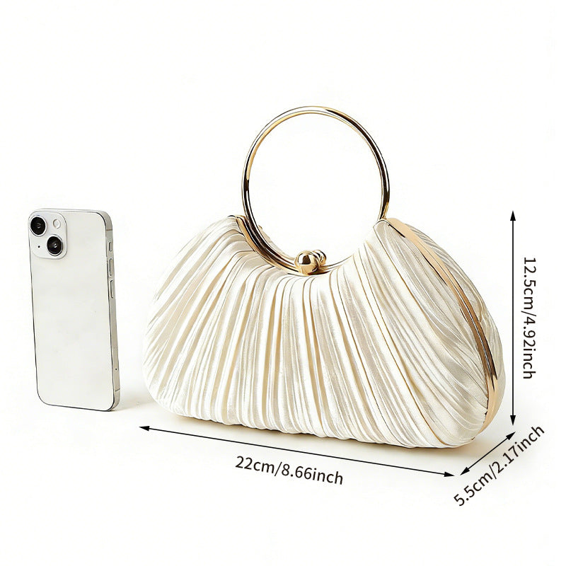 High Sense Wrinkled Party Clutch Dress Handbags