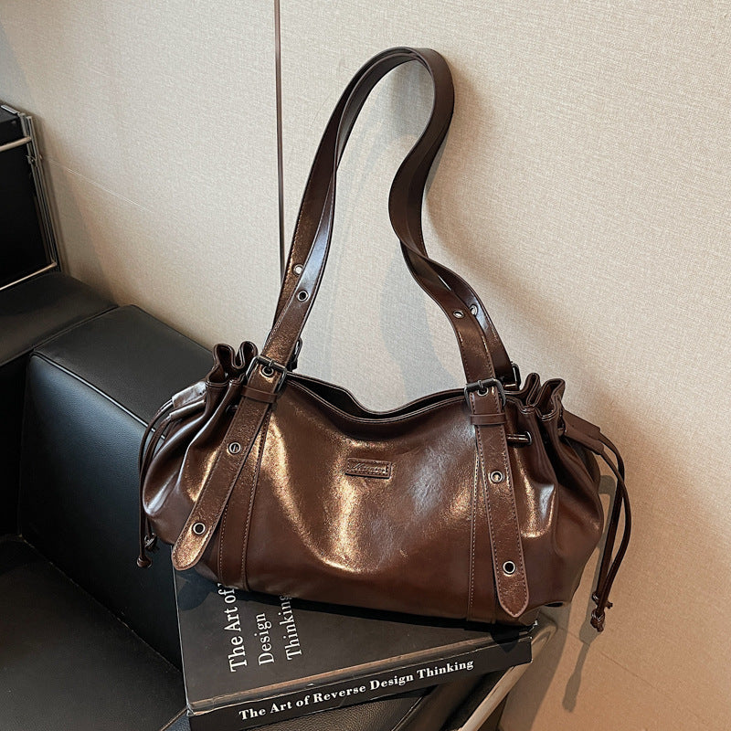 Women's Retro Large Capacity High-grade Light Luxury Women's Shoulder Bag