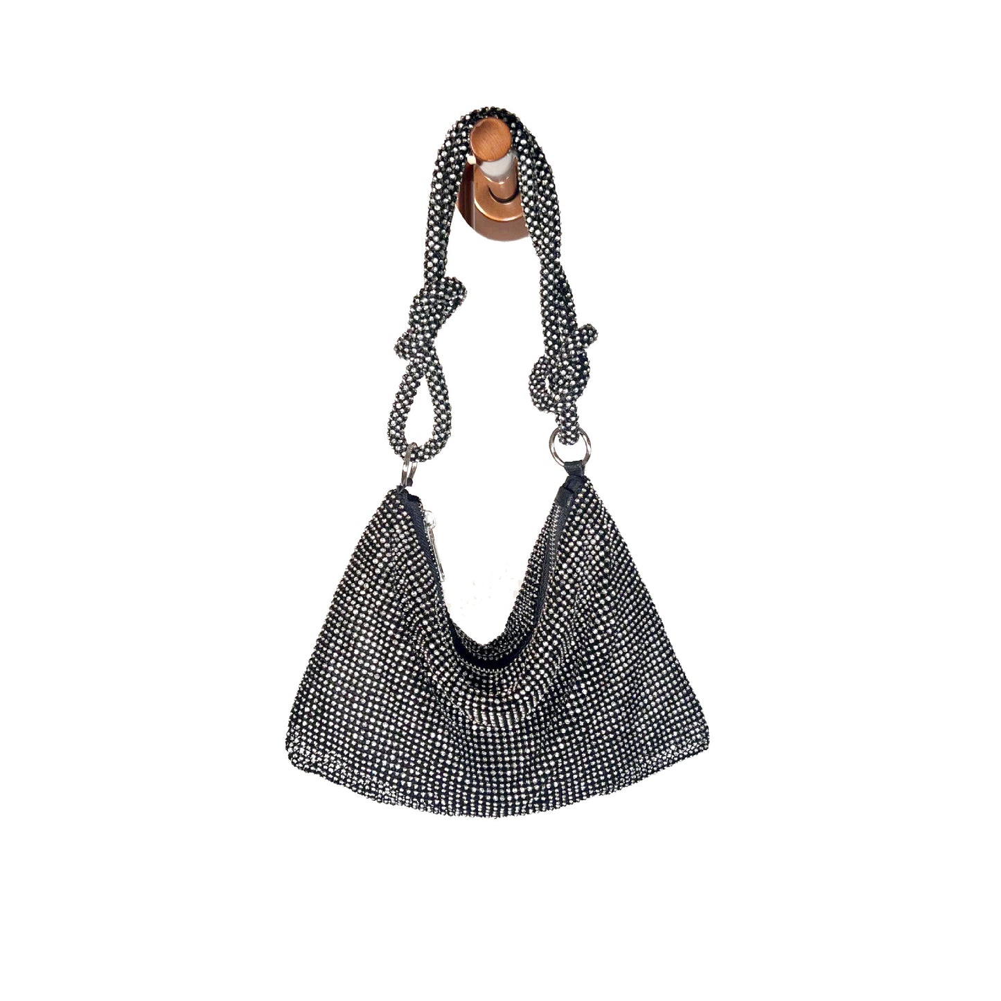 Aluminum Sheet Diamond Full Tide Flash Knotted Rhinestone Handmade Evening Bags