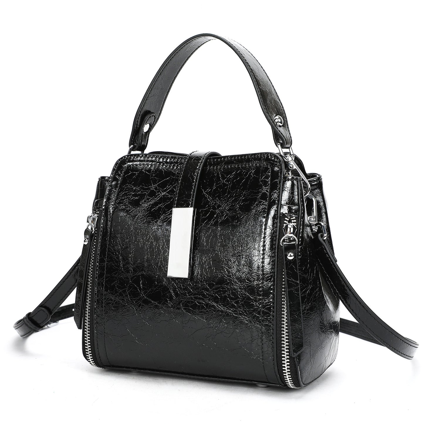 Wild Berry Genuine Leather For Large Capacity High Sense Bucket Bags