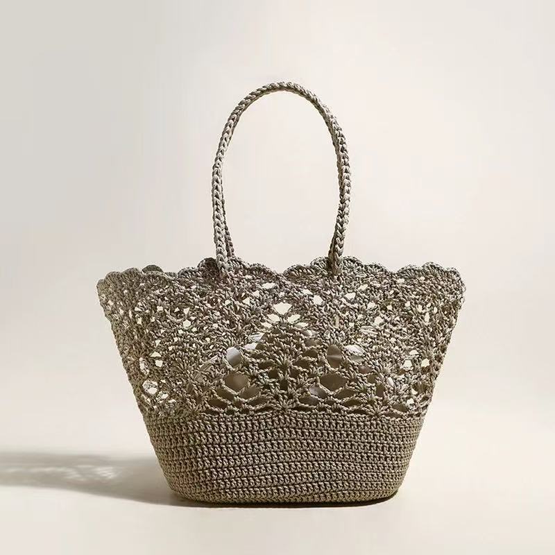 Women's Rope Handmade Crocheted Woven Bale Of Cotton Knitted Handbags