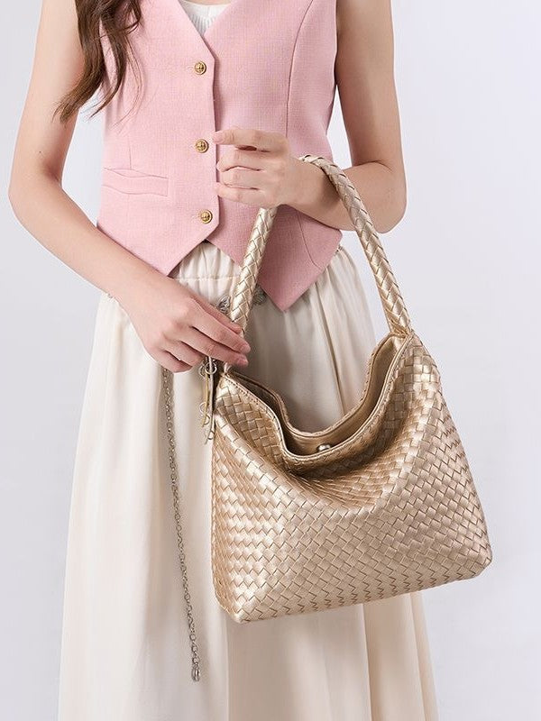 Stylish Woven Large Capacity Idle Style Handbags