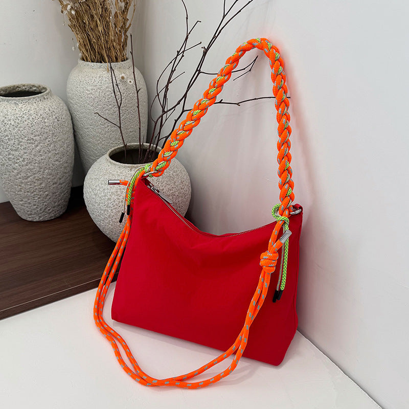 Women's Color Weaving Strap Lightweight Dumpling Summer Versatile Korean Women's Shoulder Bag