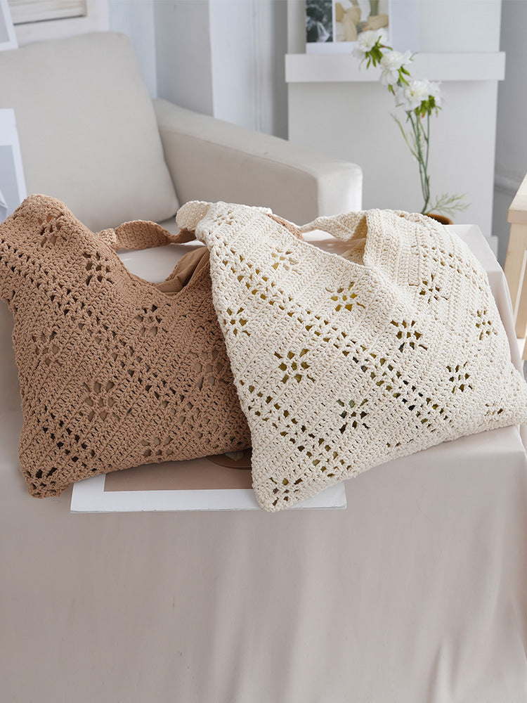Women's Flower Woven Hand-woven Daisy Straw Seaside Women's Shoulder Bag