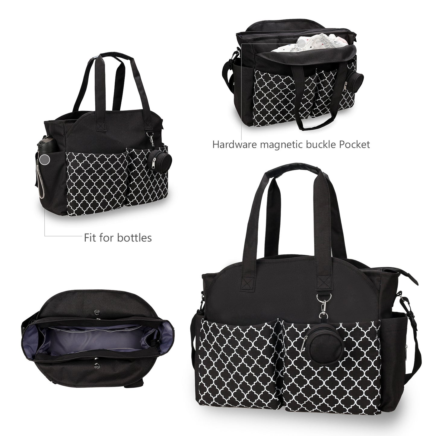 Waterproof Hard-wearing Printing Geometry With Pacifier Quick Hair Bags