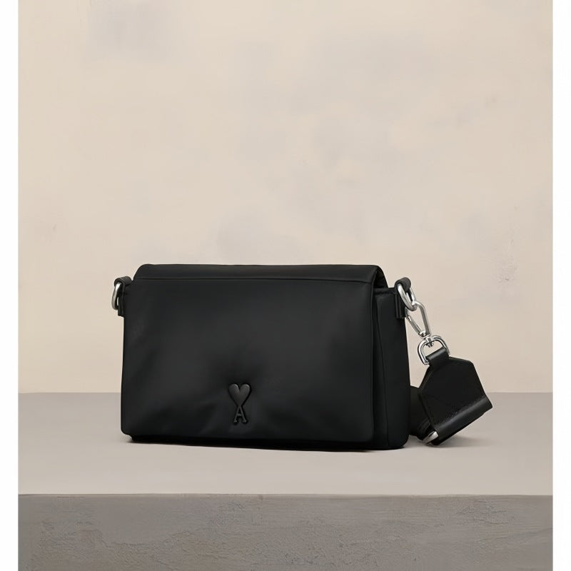Classy Unisex First Layer Cowhide Love Shoulder Bags