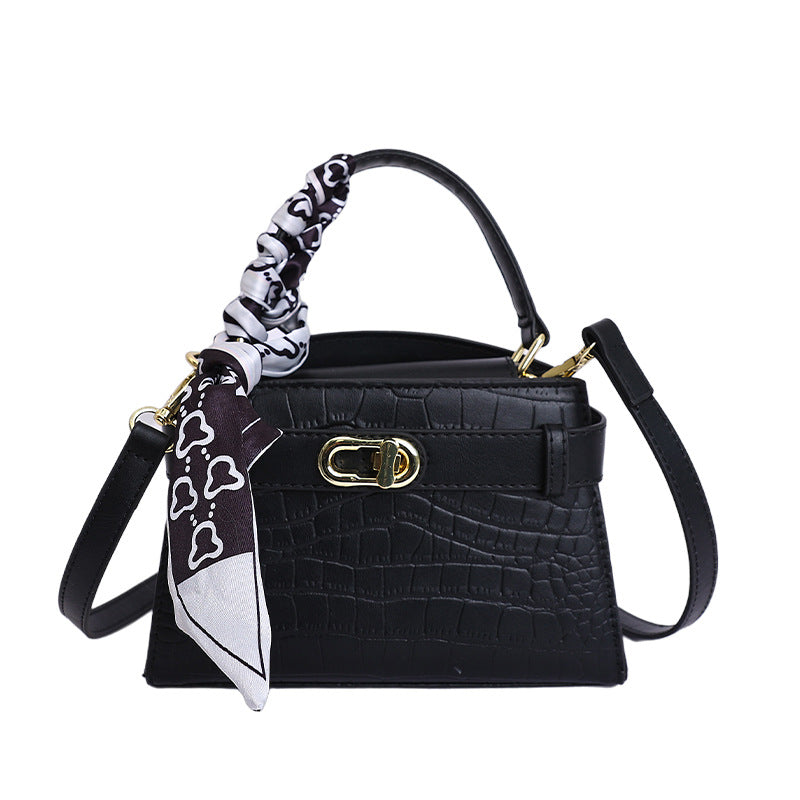 Women's Crocodile Pattern Fashion Portable Kelly For Women's Shoulder Bag