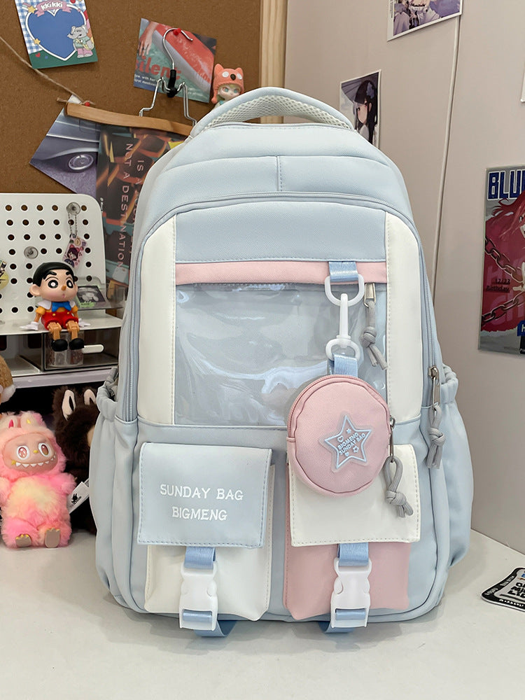 Good-looking Large Capacity Cartoon Female Burden Reduction Backpacks