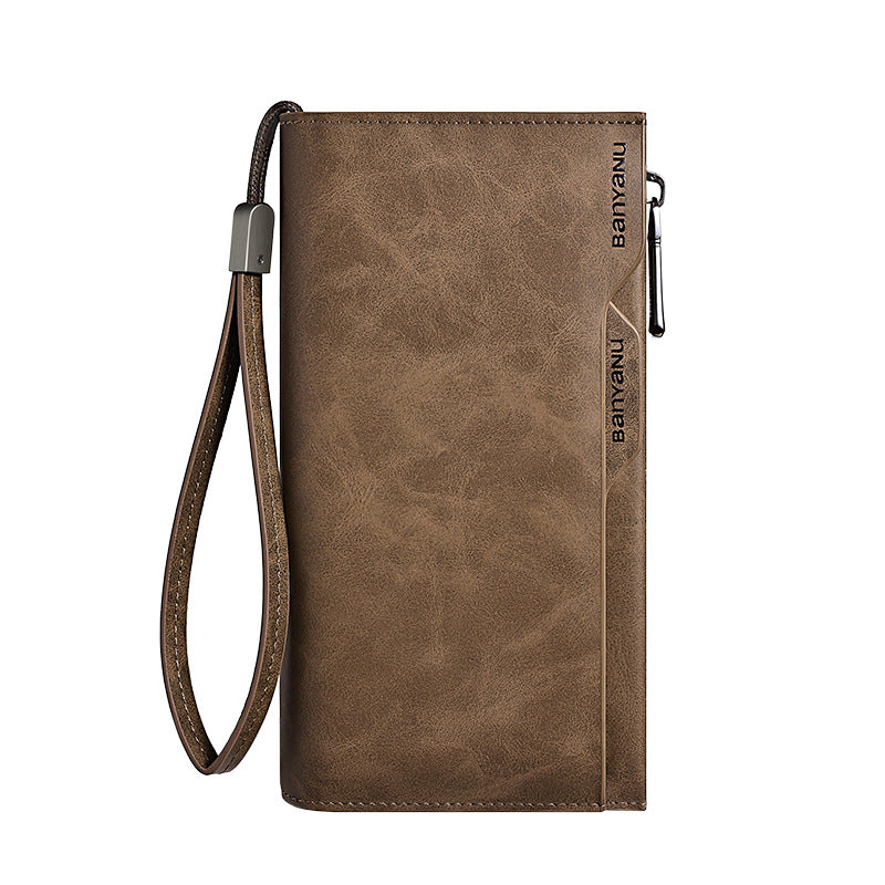 Men's Store Cowhide Long Multiple Slots Large Capacity Independent Detachable Men's Wallet