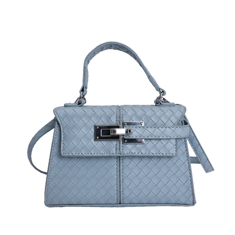 Women's Woven Pattern Texture Fashion Trendy Kelly Small Square Bags
