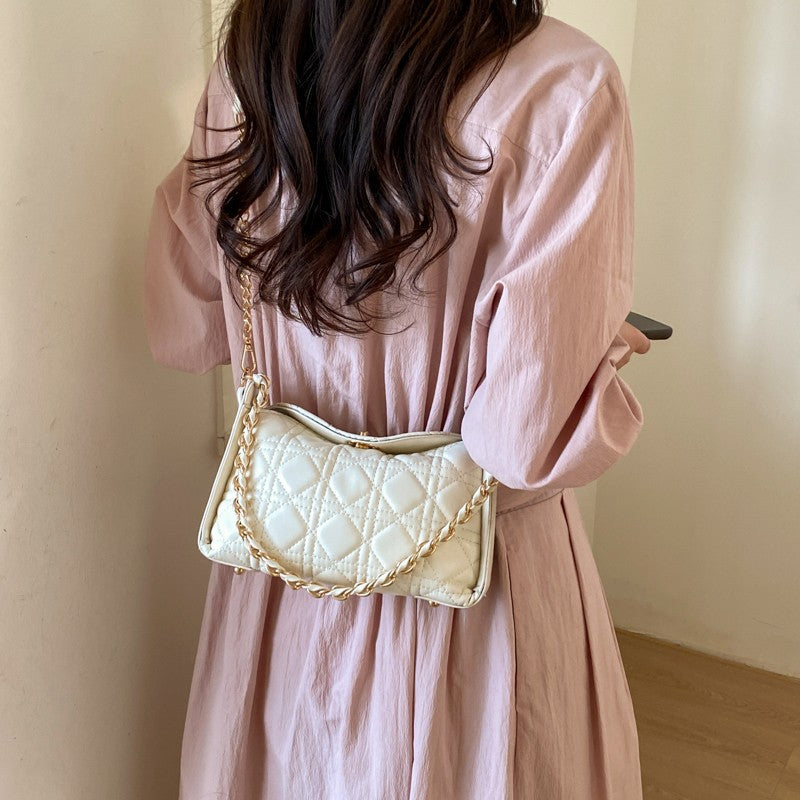 Women's Early Spring Rhombus Underarm Pouch Portable Women's Shoulder Bag