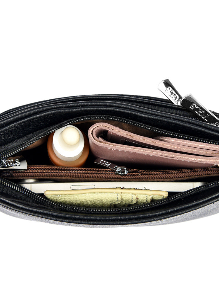 Women's Portable Urban Simple Lychee Pattern Bags