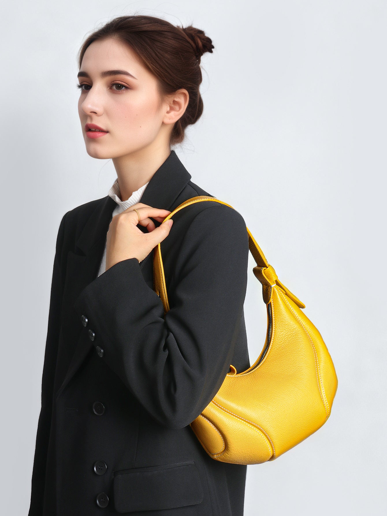Women's Fashion Underarm Summer First Layer Cowhide Bags