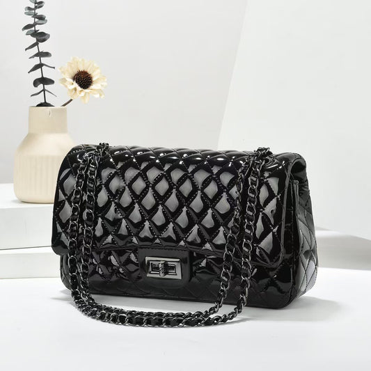 Women's Stylish Textured Trendy Diamond Portable Small Square Bag