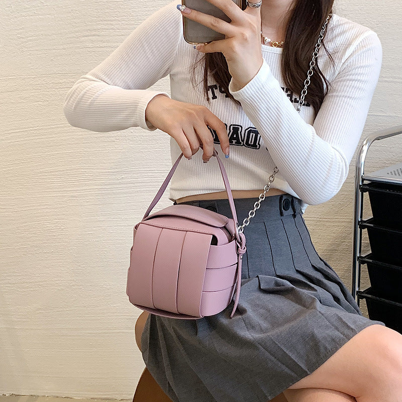 Women's Woven Chain Contrast Color Qualification Fast Women's Handbag