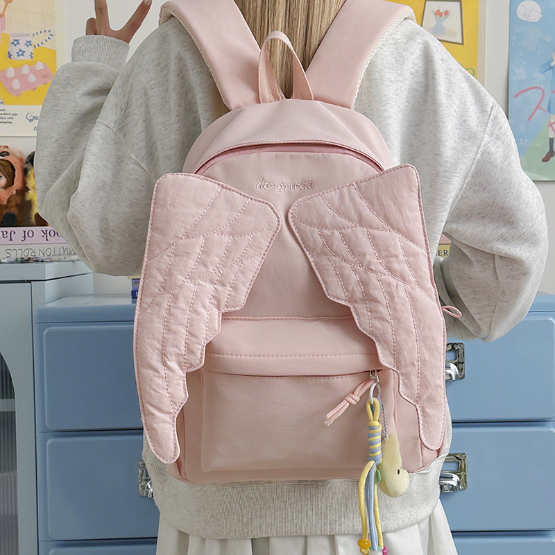 Korean Style Wings Female High Leisure College Student Schoolbag