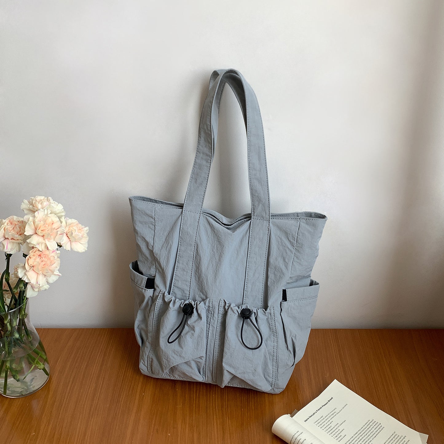 Women's Color Contrast Patchwork Large Capacity Nylon Bags