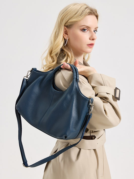 Women's Layer Cowhide Retro Large Capacity Genuine Bags