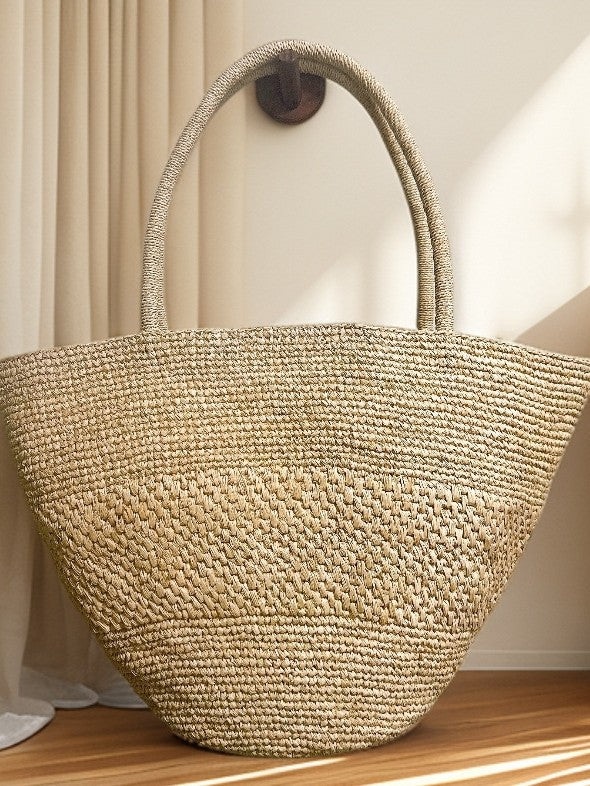 Women's Raffia Portable Hand Crocheting Woven Seaside Vacation Women's Handbag