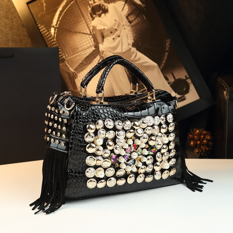 Women's Dinner Gorgeous Diamond Decorations Light Luxury Temperament Large Women's Handbag