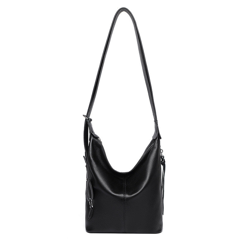 Women's Genuine Leather High-grade First Layer Cattlehide Fashion Bucket Bags