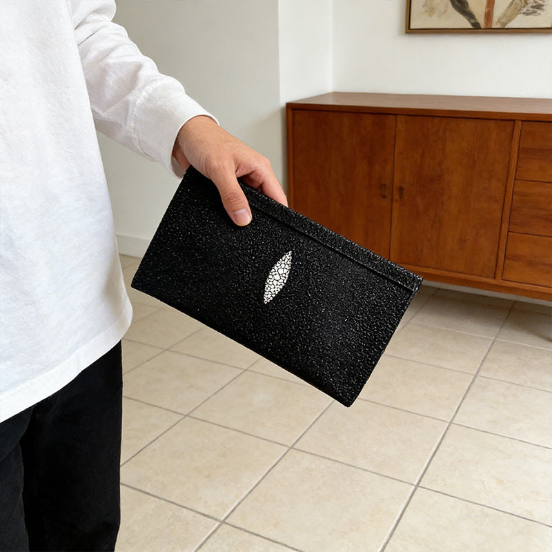 Men's Pearl Fish Embossing Classic Fashionable Business Men's Wallets