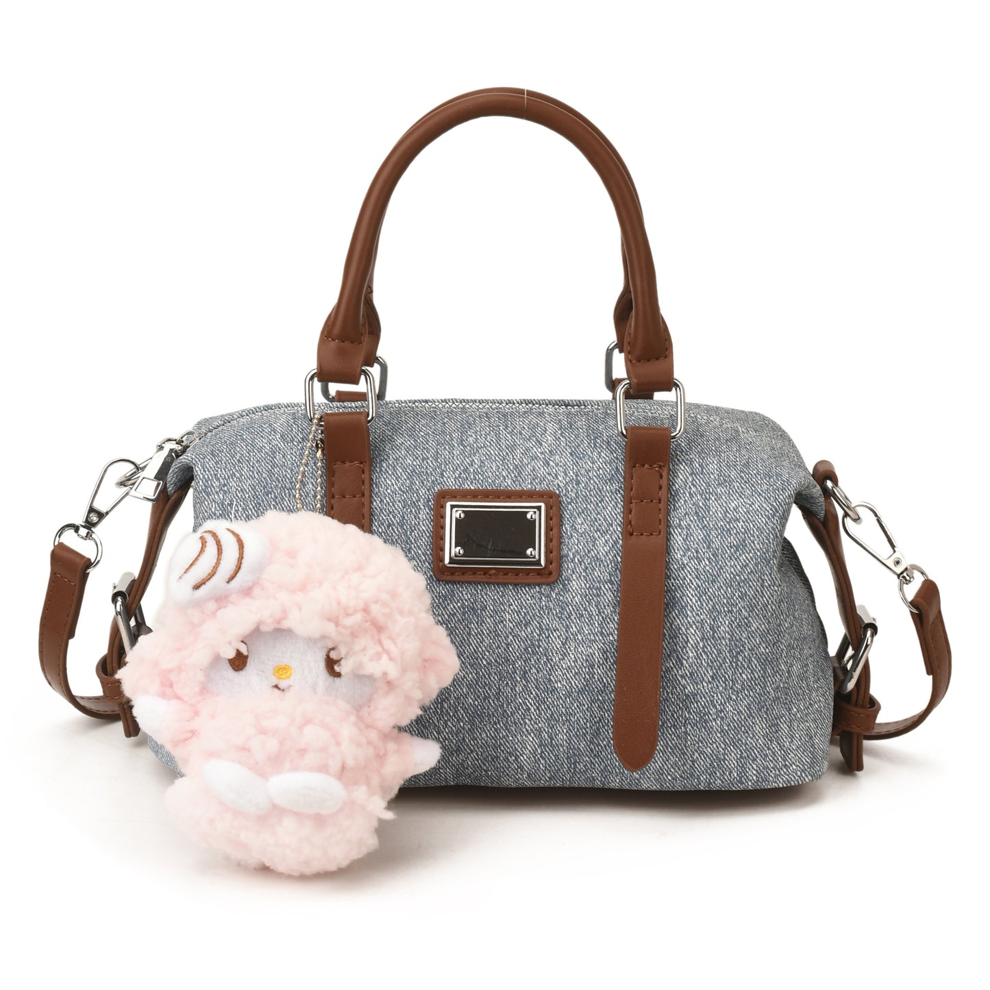Cute Hand Holding Pillow Denim Fresh Bags
