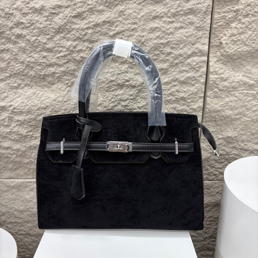 Elegant Portable Deerskin Veet Commute Retro Women's Handbag