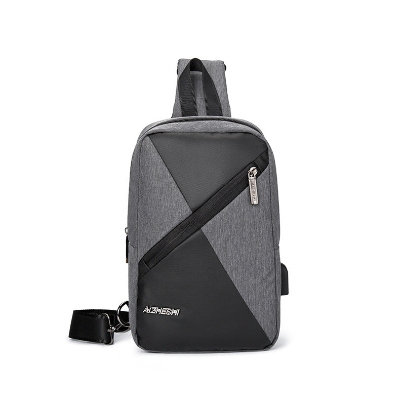 Men's Simple Fashion Commuter Portable Daily Cycling Men's Chest Bag