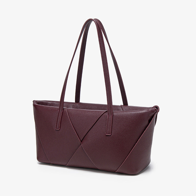 Women's Z Stylish Niche Splicing Portable Underarm Large Capacity Women's Handbag